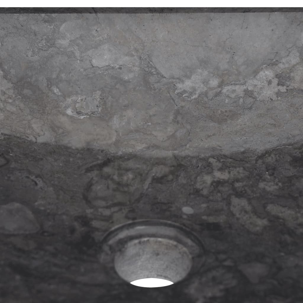 vidaXL Sink Black 15.7"x15.7"x3.9" Marble