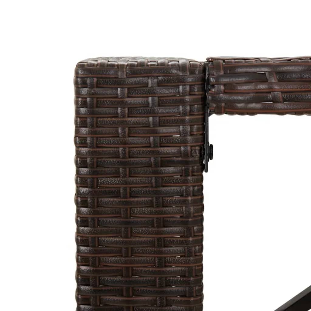 vidaXL 9 Piece Patio Bar Set Brown Poly Rattan