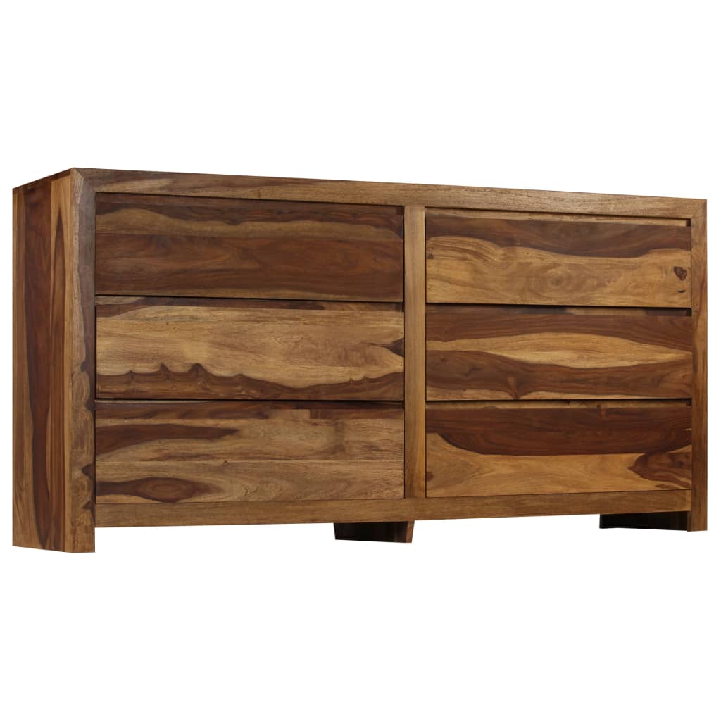 vidaXL Drawer Cabinet Solid Sheesham Wood 63"x15.7"x31.5"