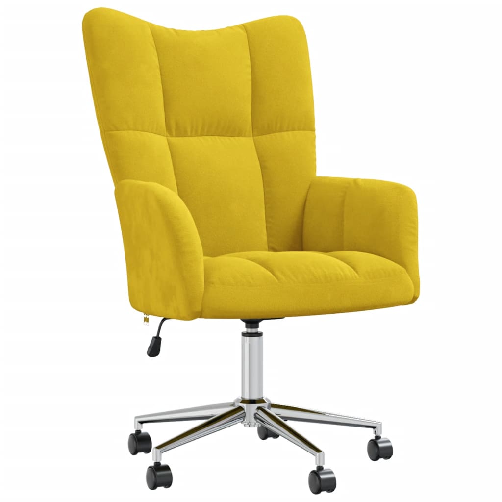 vidaXL Relaxing Chair Mustard Yellow Velvet