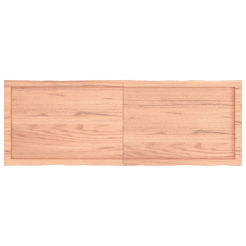 vidaXL Table Top Light Brown 55.1"x19.7"x(0.8"-2.4") Treated Solid Wood Live Edge