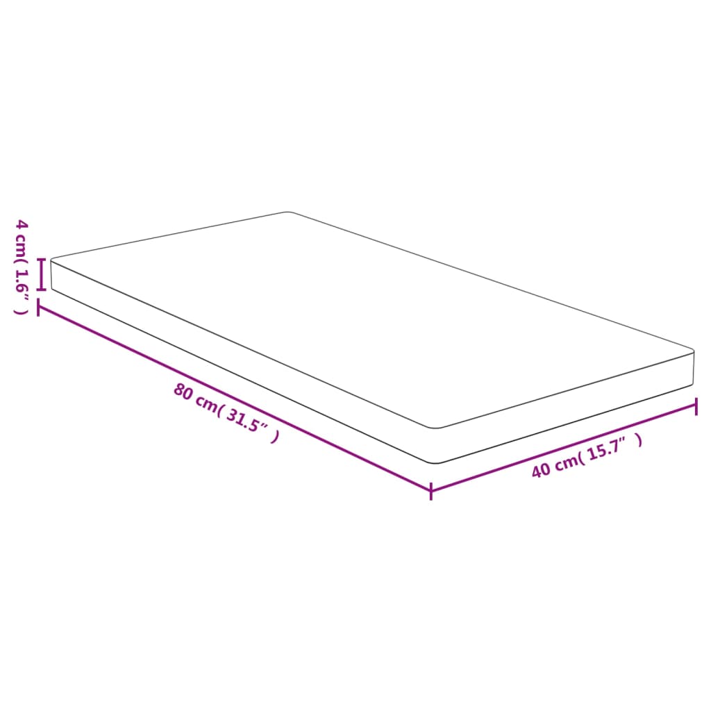 vidaXL Table Top 15.7"x31.5"x1.6" Bamboo