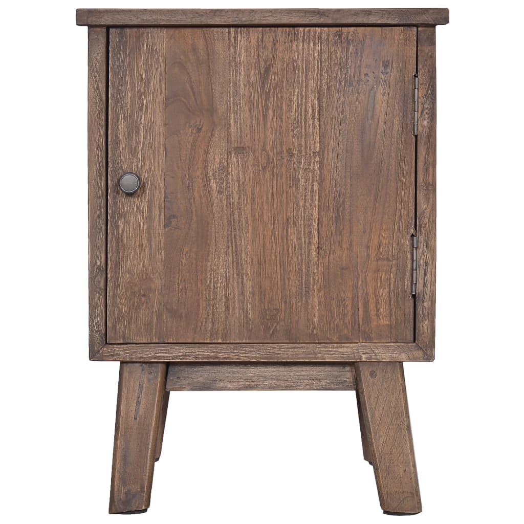 vidaXL Bedside Cabinet 15.7"x11.8"x20.9" Solid Teak Wood