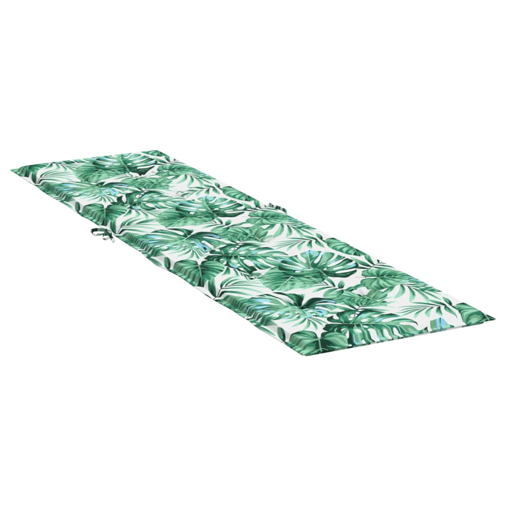 vidaXL Deck Chair Cushion Leaf Pattern Oxford Fabric