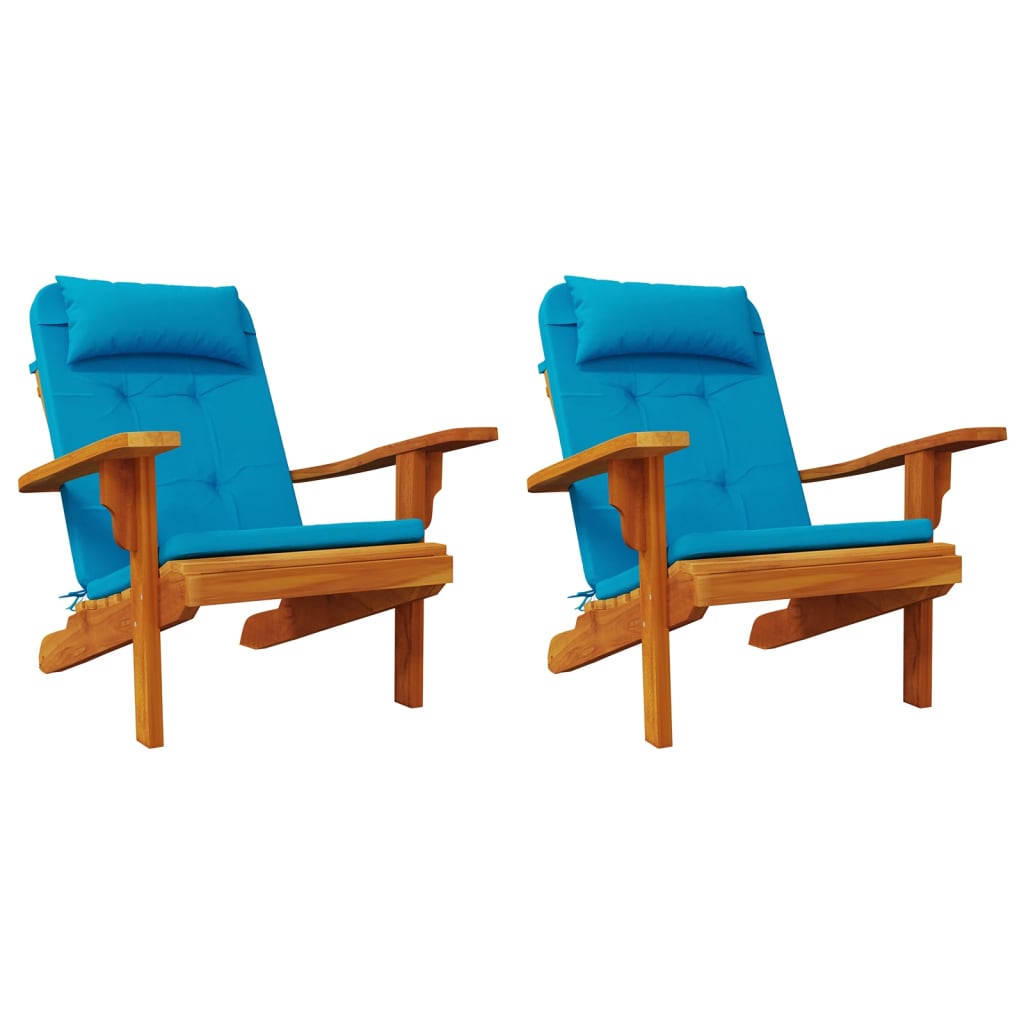 vidaXL Adirondack Chair Cushions 2 pcs Light Blue Oxford Fabric