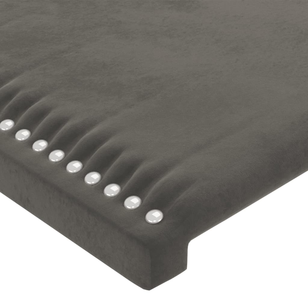 vidaXL LED Headboard Dark Gray 79.9"x6.3"x30.7"/34.6" Velvet