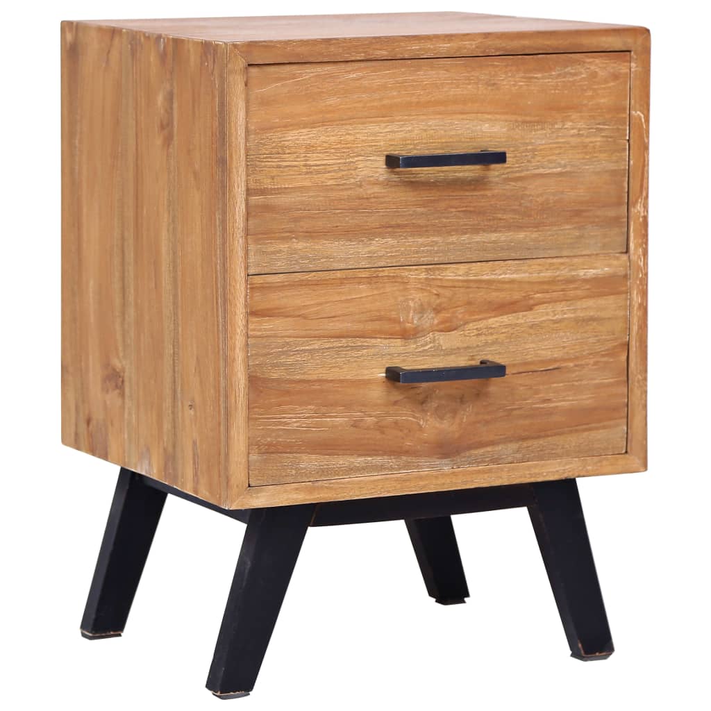 vidaXL Bedside Cabinet 15.7"x13.8"x21.7" Solid Teak