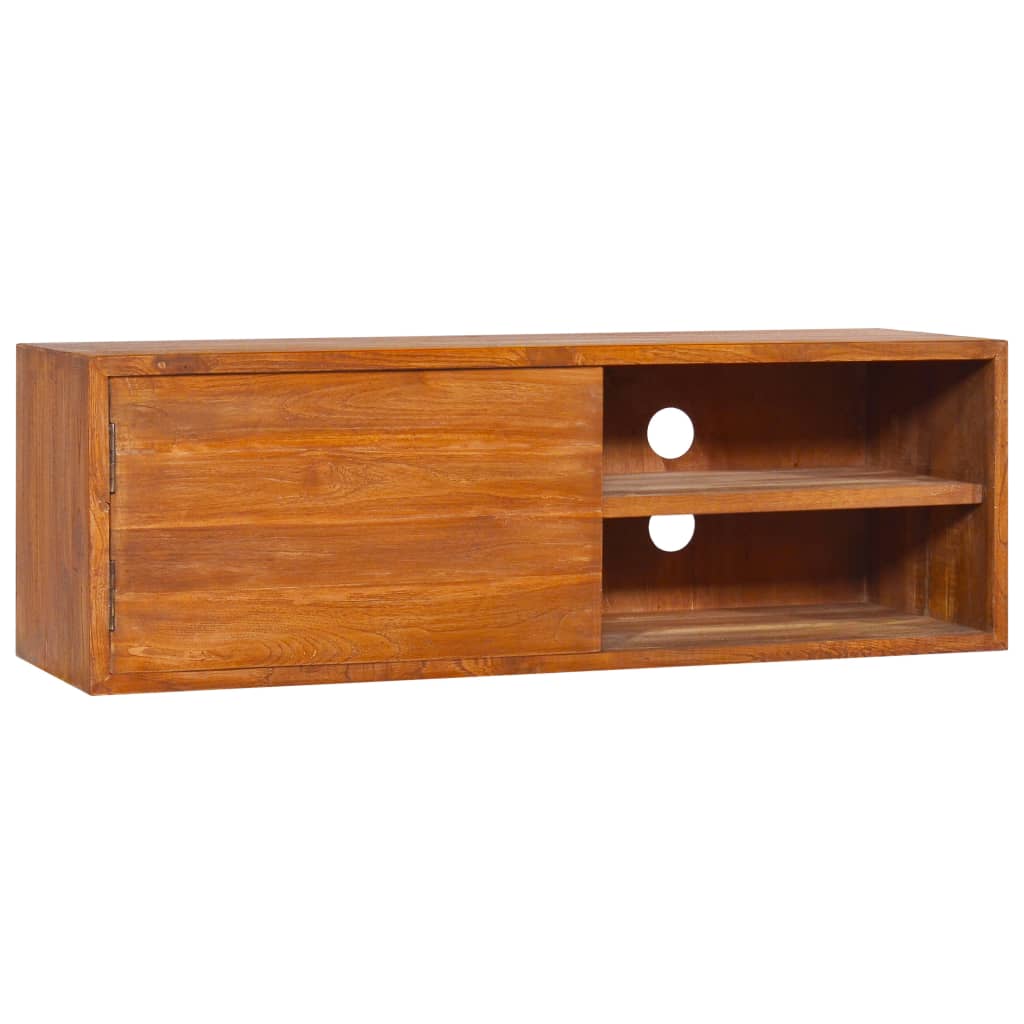 vidaXL Wall-mounted TV Stand 70.9"x11.8"x11.8" Solid Wood Teak