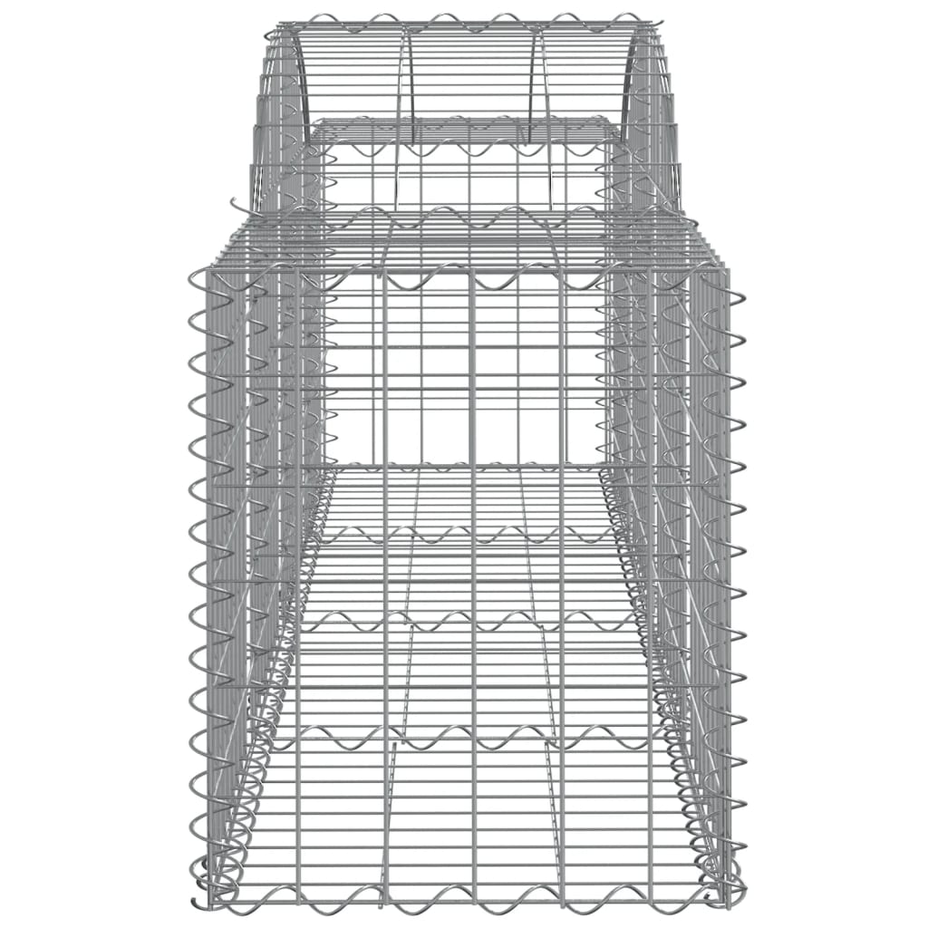 vidaXL Arched Gabion Baskets 11 pcs 78.7"x19.7"x23.6"/31.5" Galvanized Iron