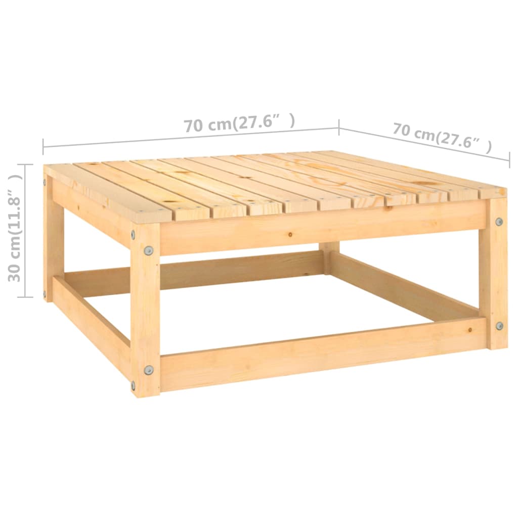 vidaXL 7 Piece Patio Lounge Set with Cushions Solid Wood Pine