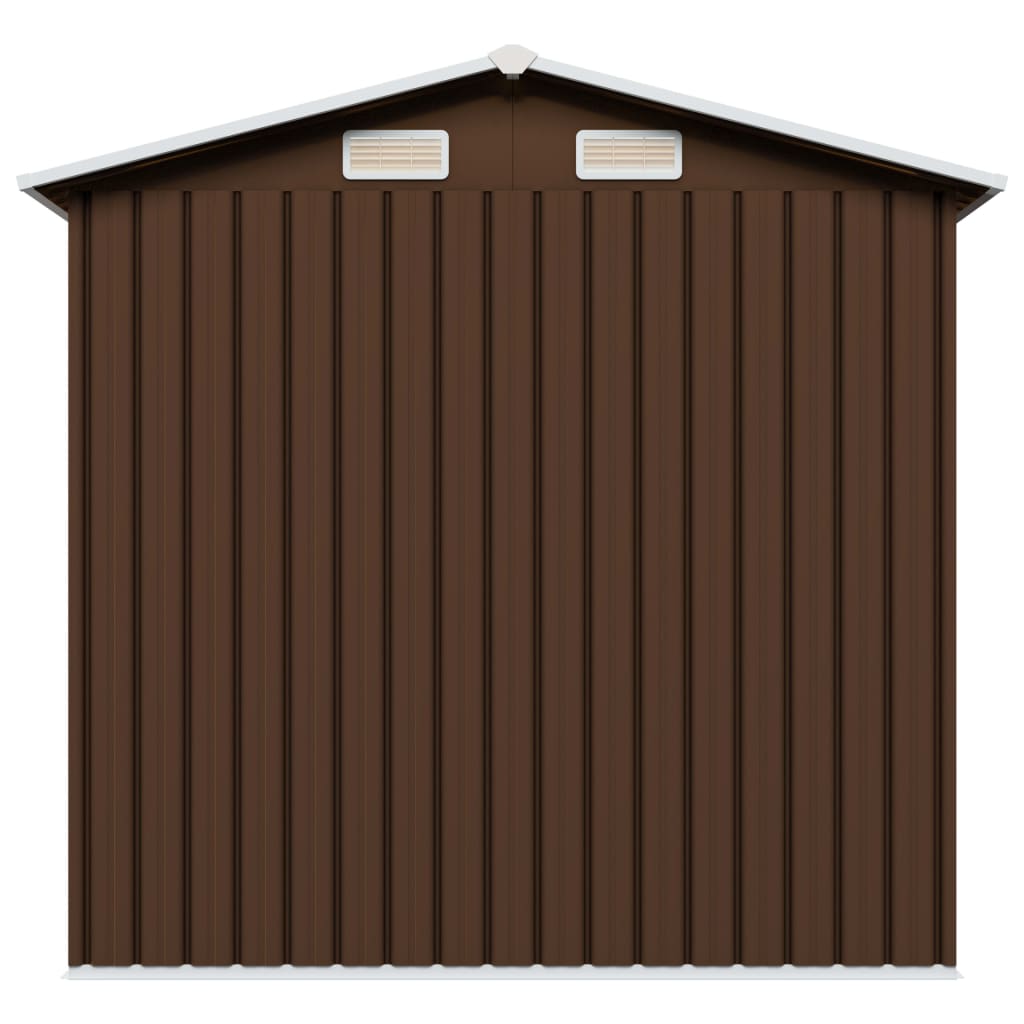 vidaXL Garden Storage Shed Brown 80.3"x52"x73.2" Steel