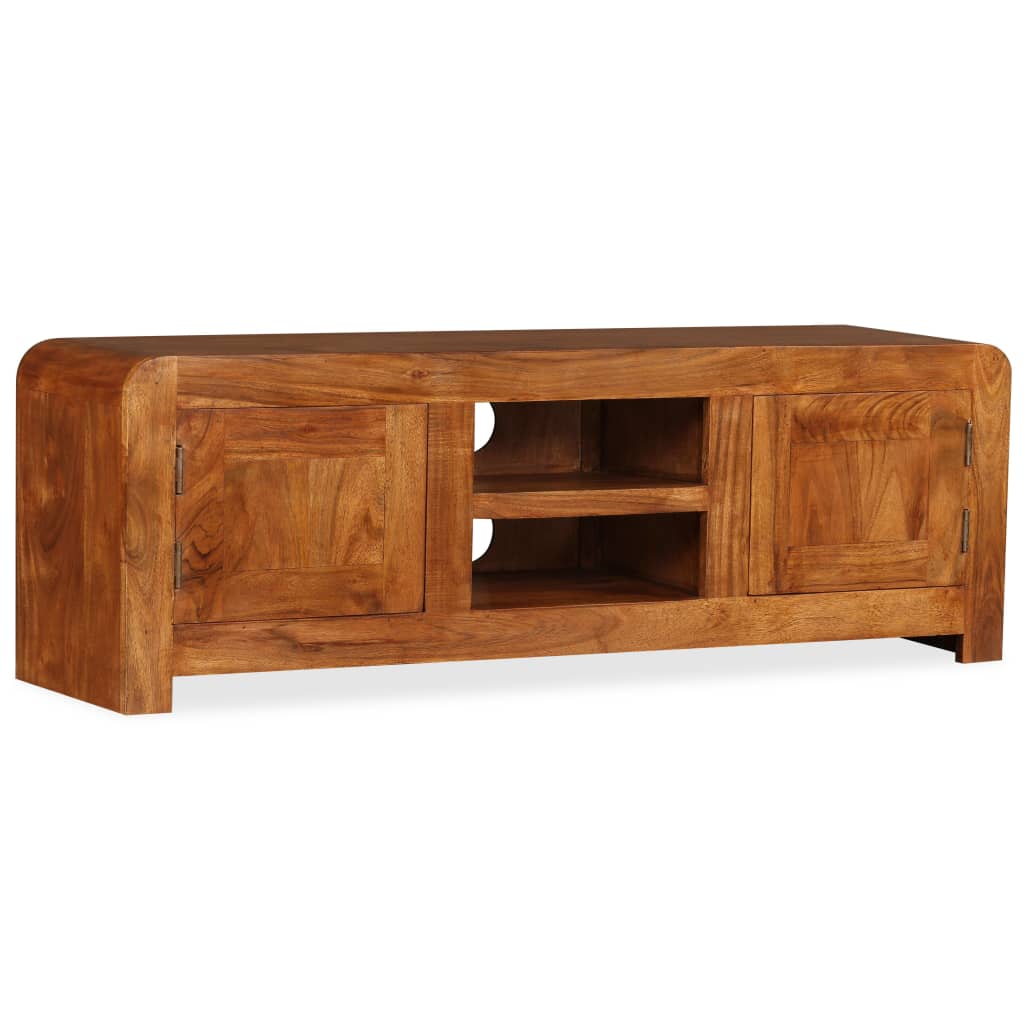 vidaXL TV Stand Solid Wood with Honey Finish 47.2"x11.8"x15.7"