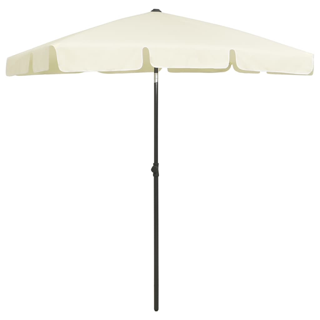 vidaXL Beach Parasol Sand Yellow 70.9"x47.2"