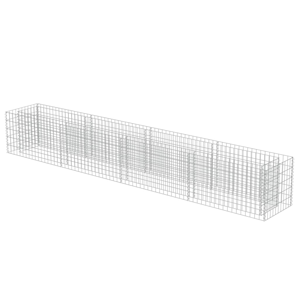 vidaXL Gabion Raised Bed Galvanized Steel 141.7"x19.7"x19.7"