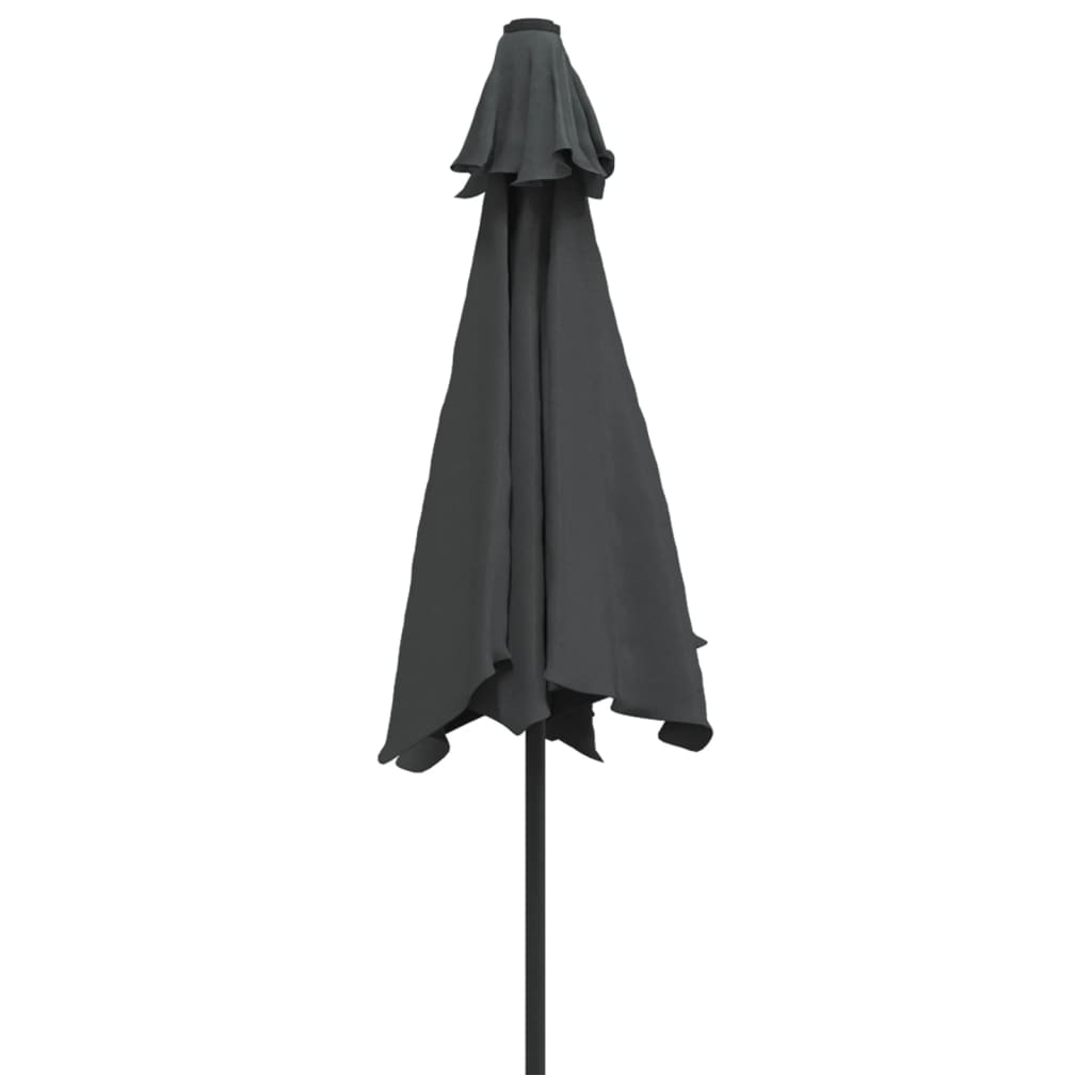 vidaXL Garden Parasol with Metal Pole 118" Anthracite