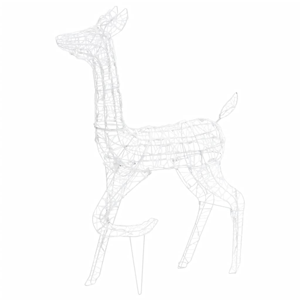 vidaXL Acrylic Reindeer Family Christmas Decoration 300 LED Warm White