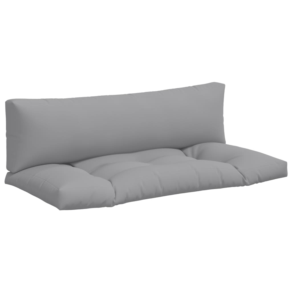 vidaXL Pallet Cushions 2 pcs Gray Fabric