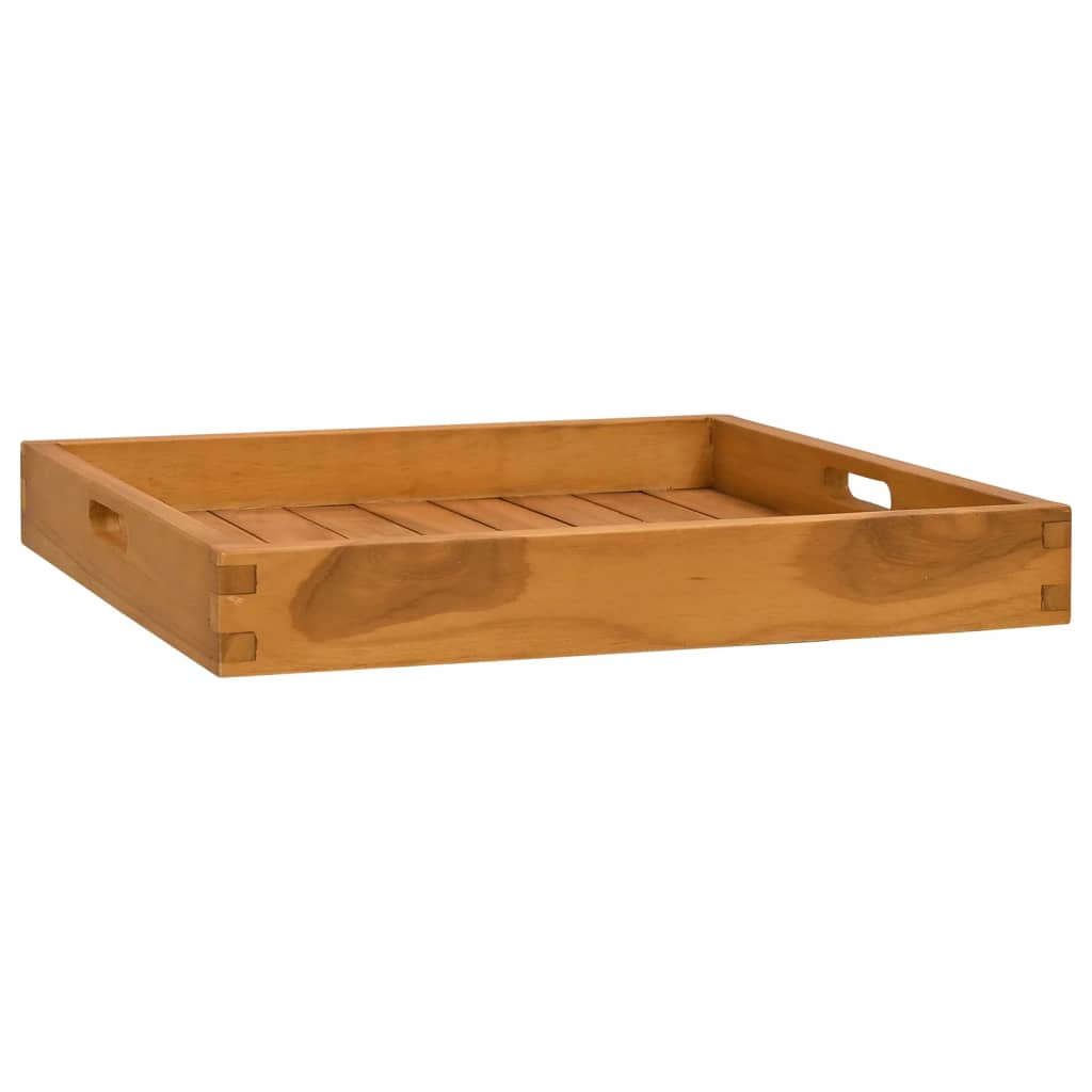 vidaXL Serving Tray 19.7"x19.7" Solid Wood Teak