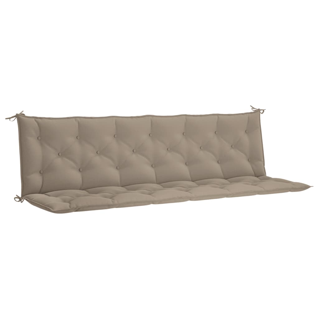 vidaXL Garden Bench Cushion Taupe 78.7"x(19.7"+19.7")x2.8" Oxford Fabric