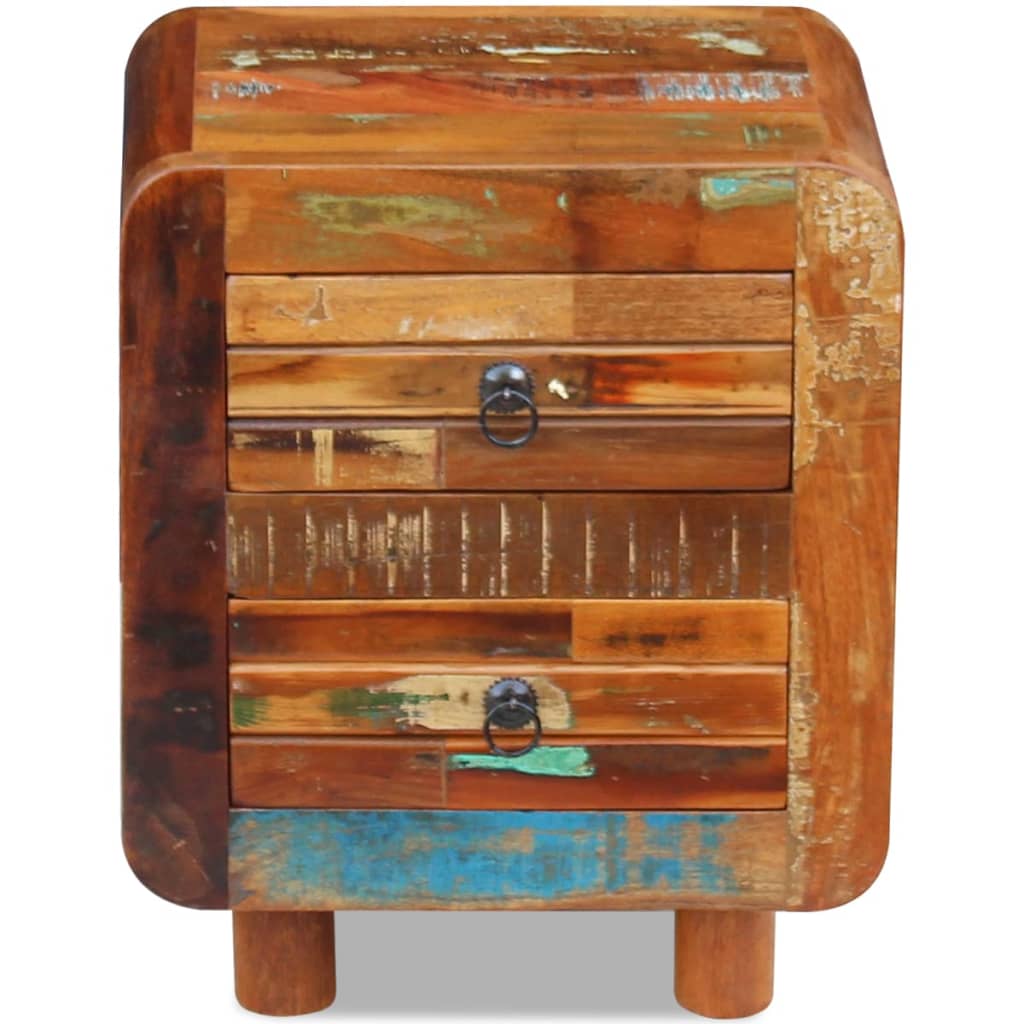 vidaXL Night Cabinet Solid Reclaimed Wood 16.9"x13"x20"