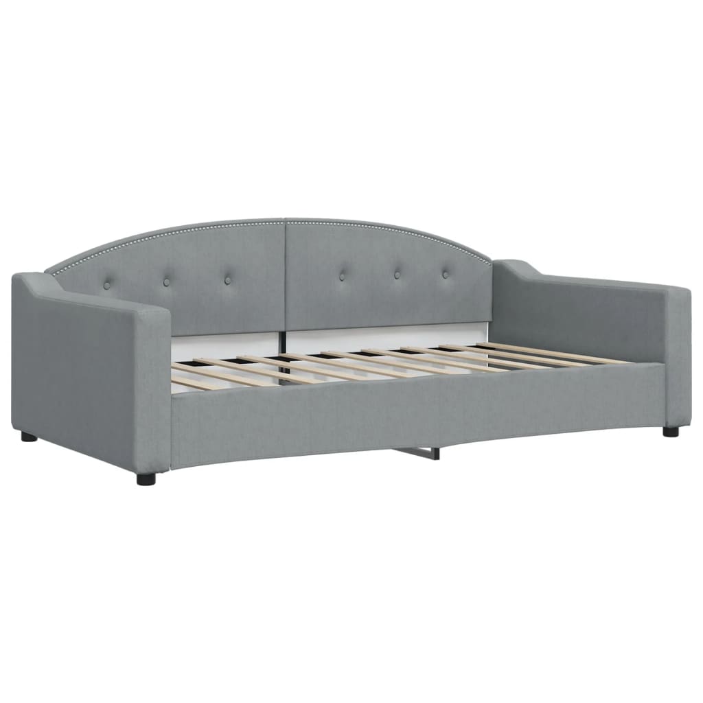 vidaXL Day Bed without Mattress Light Gray 39.4"x74.8" Fabric