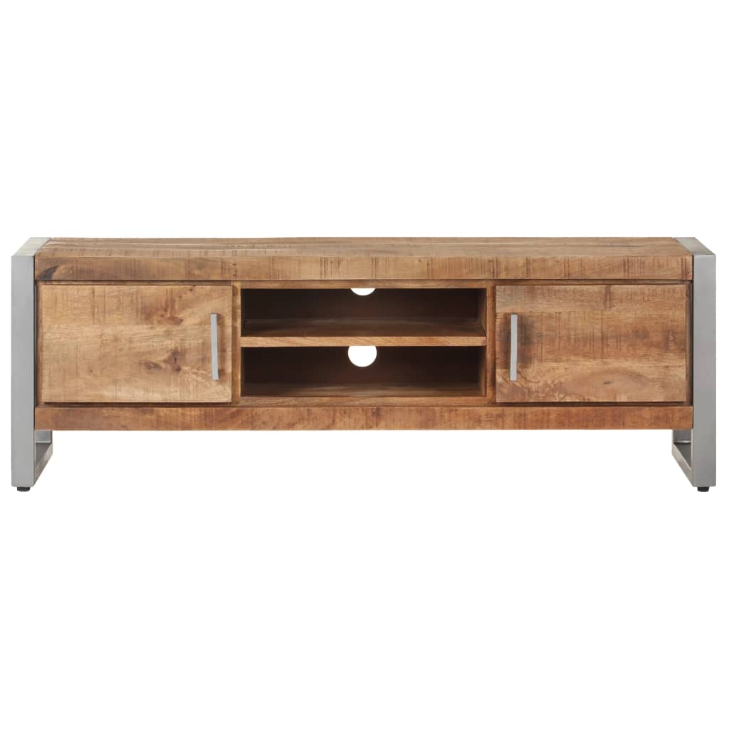 vidaXL TV Stand 47.2"x11.8"x15.7" Rough Mango Wood