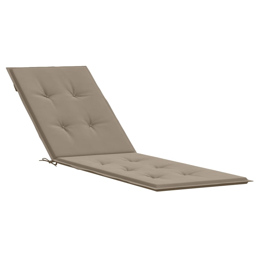 vidaXL Deck Chair Cushion Taupe (29.5"+41.3")x19.7"x1.6"
