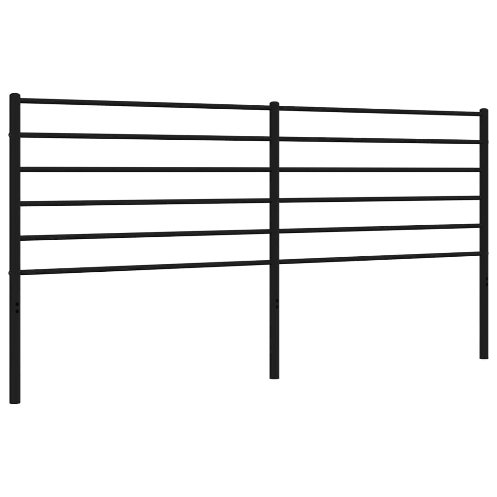 vidaXL Metal Headboard Black 70.9"