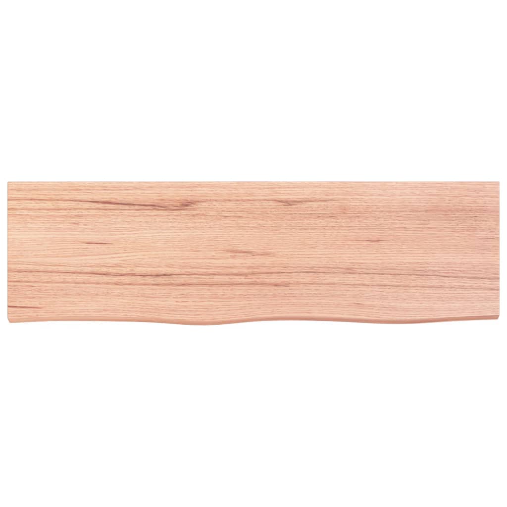 vidaXL Wall Shelf Light Brown 39.4"x11.8"x0.8" Treated Solid Wood Oak