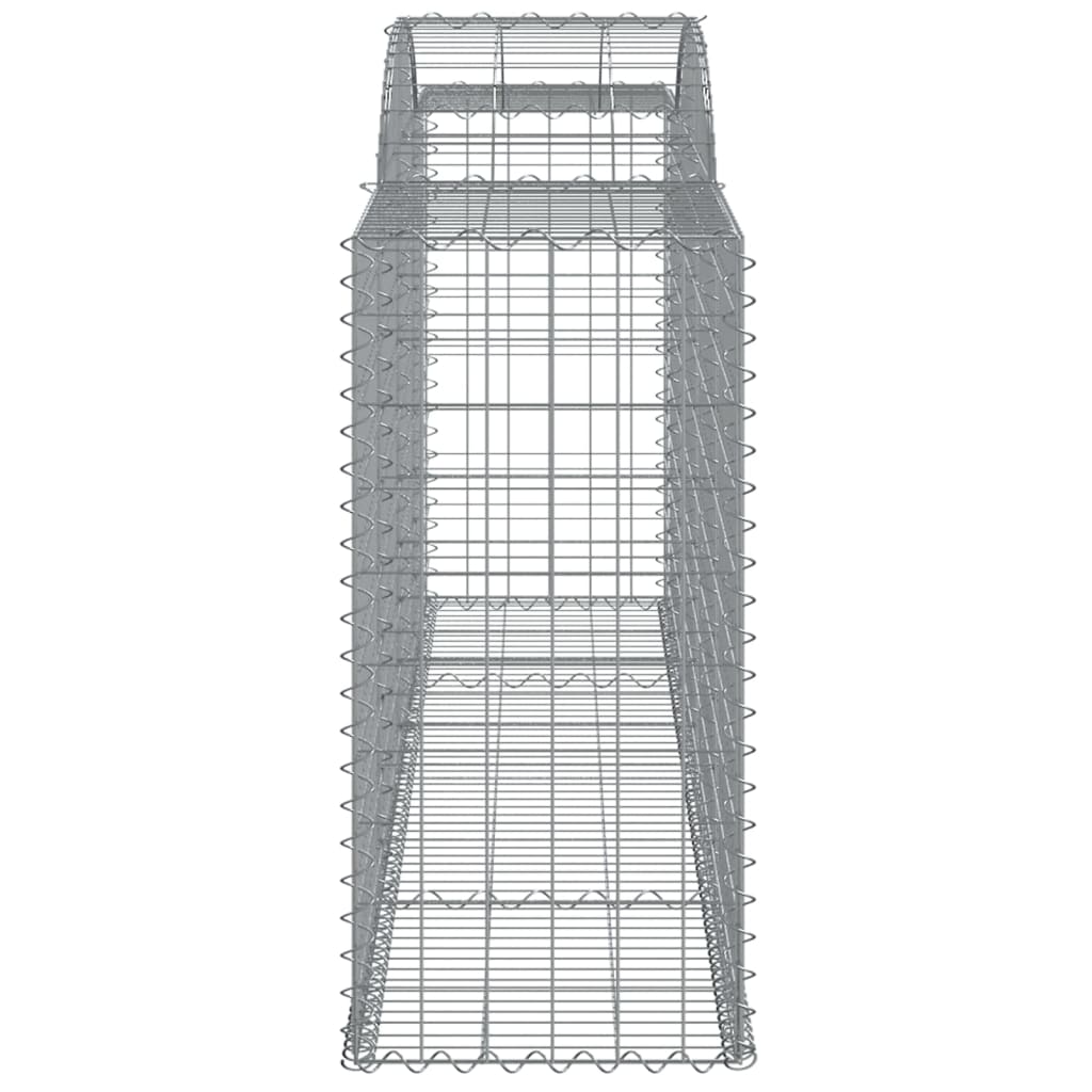 vidaXL Arched Gabion Baskets 25 pcs 118.1"x19.7"x39.4"/47.2" Galvanized Iron