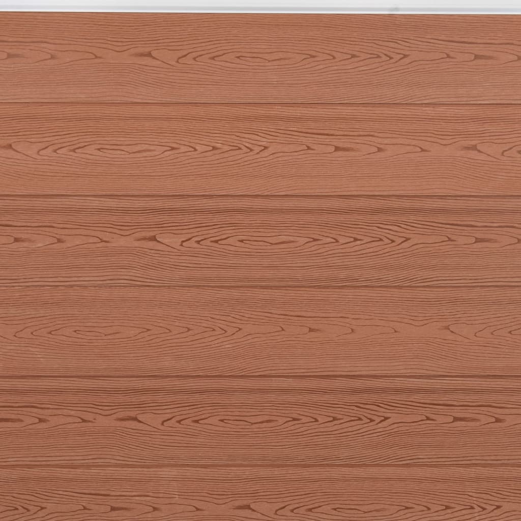 vidaXL Fence Panel Set Brown 139"x73.2" WPC