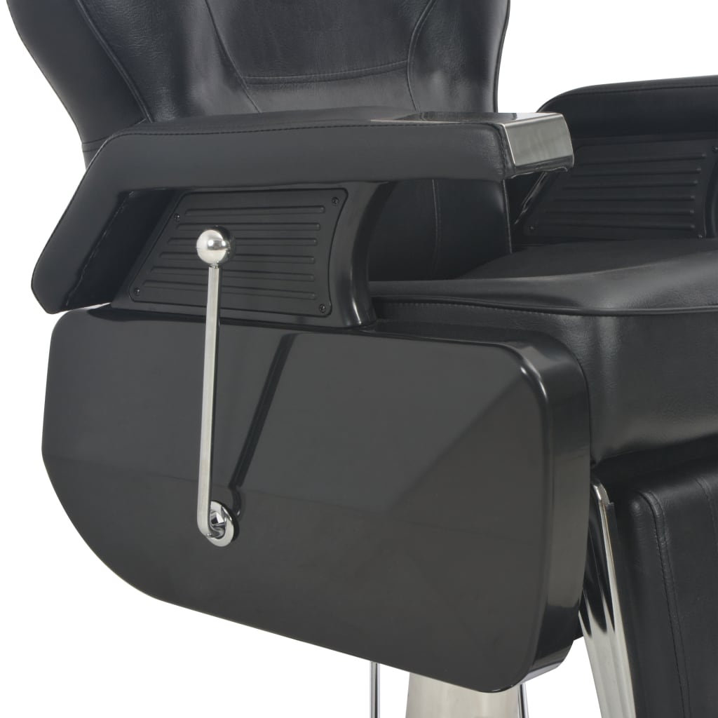 vidaXL Barber Chair Black 28.3"x26.8"x38.6" Faux Leather