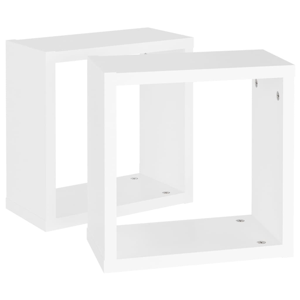 vidaXL Wall Cube Shelves 2 pcs White 11.8"x5.9"x11.8"