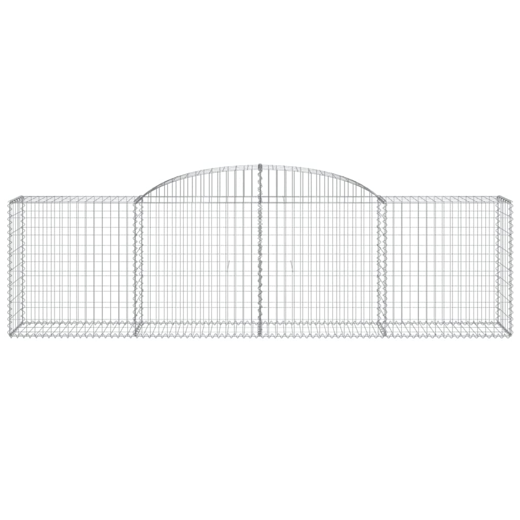 vidaXL Arched Gabion Baskets 11 pcs 118.1"x19.7"x31.5"/39.4" Galvanized Iron