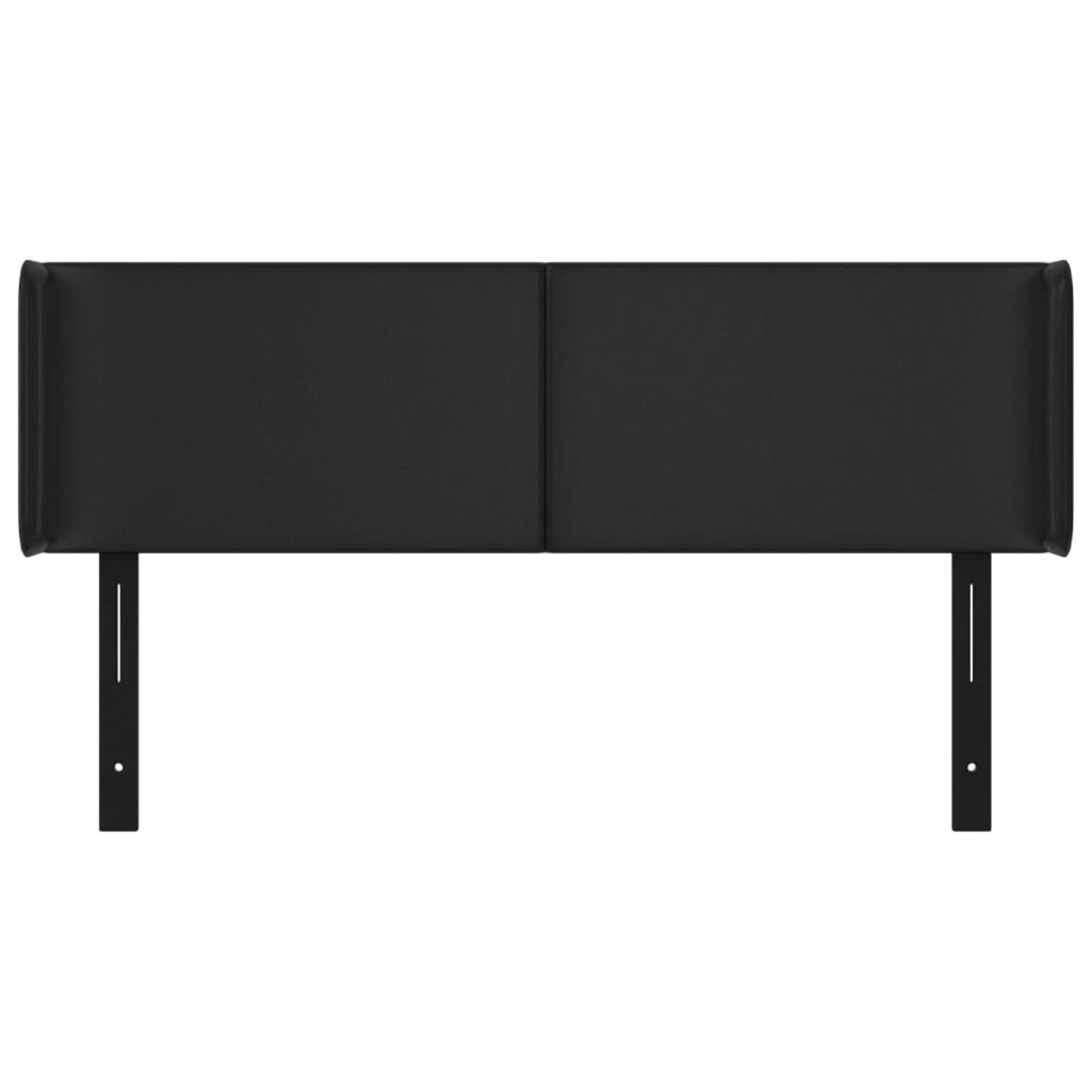 vidaXL Headboard with Ears Black 57.9"x6.3"x30.7"/34.6" Faux Leather