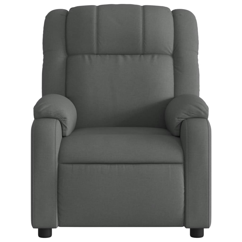 vidaXL Electric Massage Recliner Chair Dark Gray Fabric