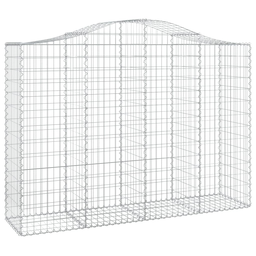 vidaXL Arched Gabion Baskets 6 pcs 78.7"x19.7"x55.1"/63" Galvanized Iron