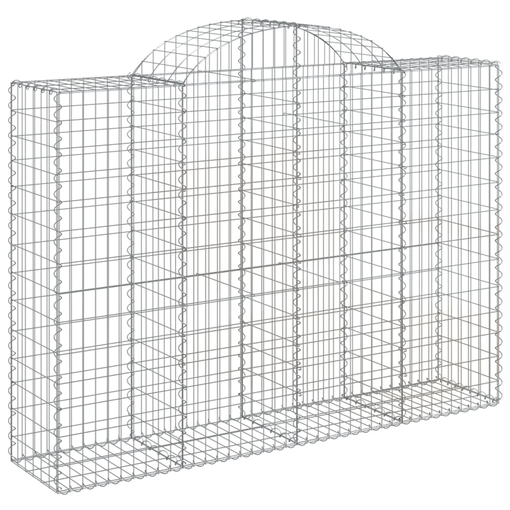 vidaXL Arched Gabion Baskets 25 pcs 78.7"x19.7"x55.1"/63" Galvanized Iron