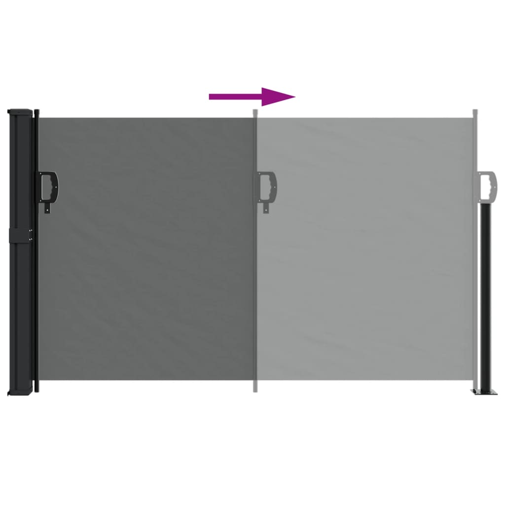 vidaXL Retractable Side Awning Anthracite 47.2"x196.9"