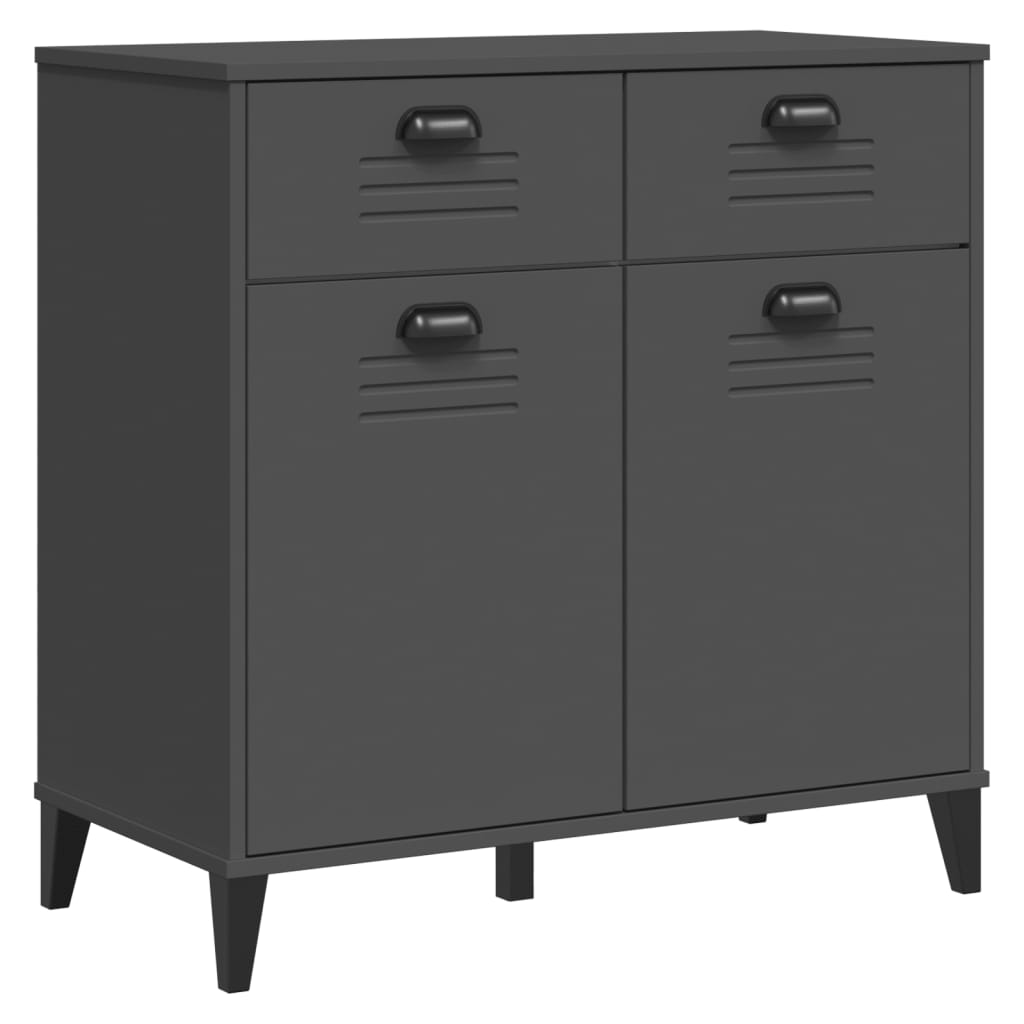 vidaXL Highboard VIKEN Anthracite Gray 31.5"x15.7"x74.8" Solid Wood Pine