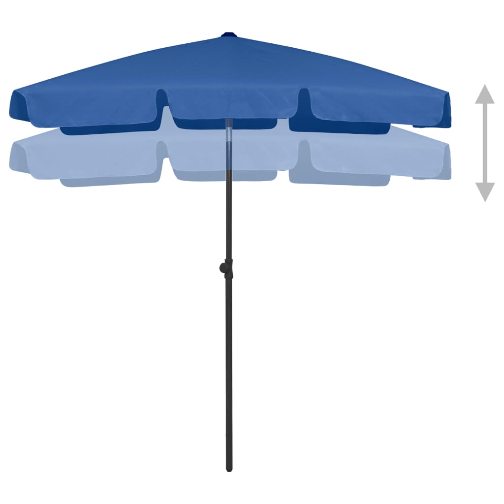 vidaXL Beach Parasol Azure Blue 70.9"x47.2"