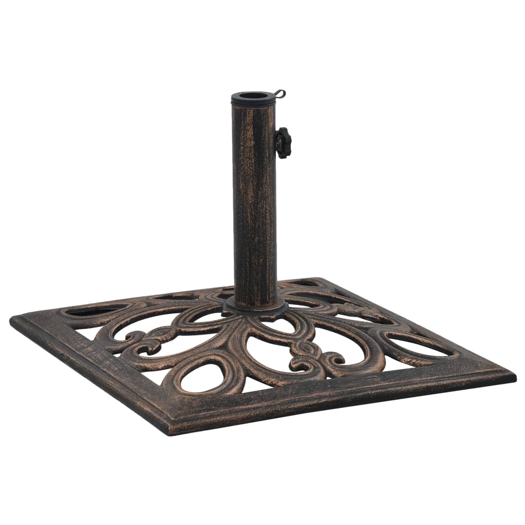 vidaXL Umbrella Base Bronze 26.5 lbs 19.3" Cast Iron