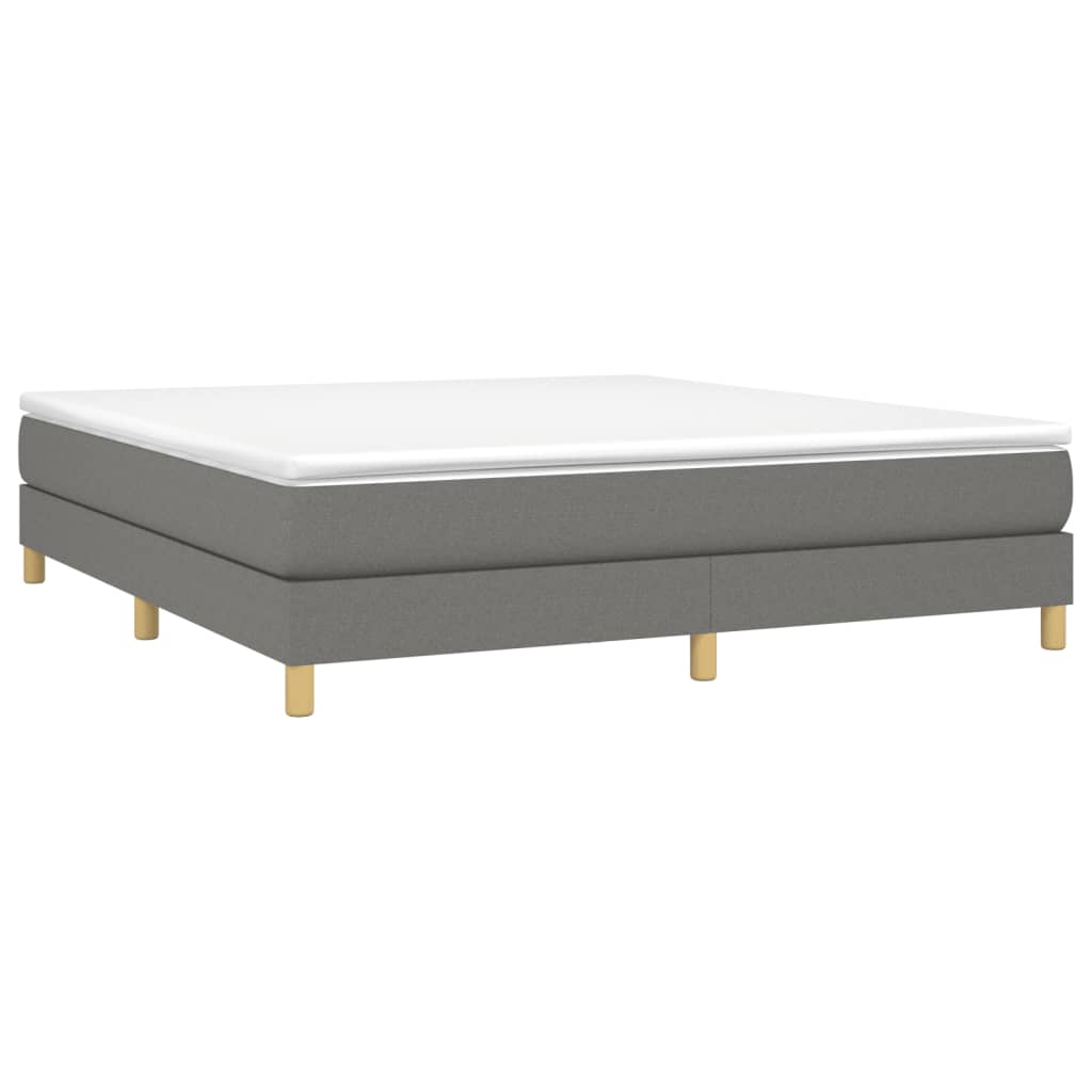 vidaXL Bed Frame without Mattress Dark Gray California King Fabric (US Only)