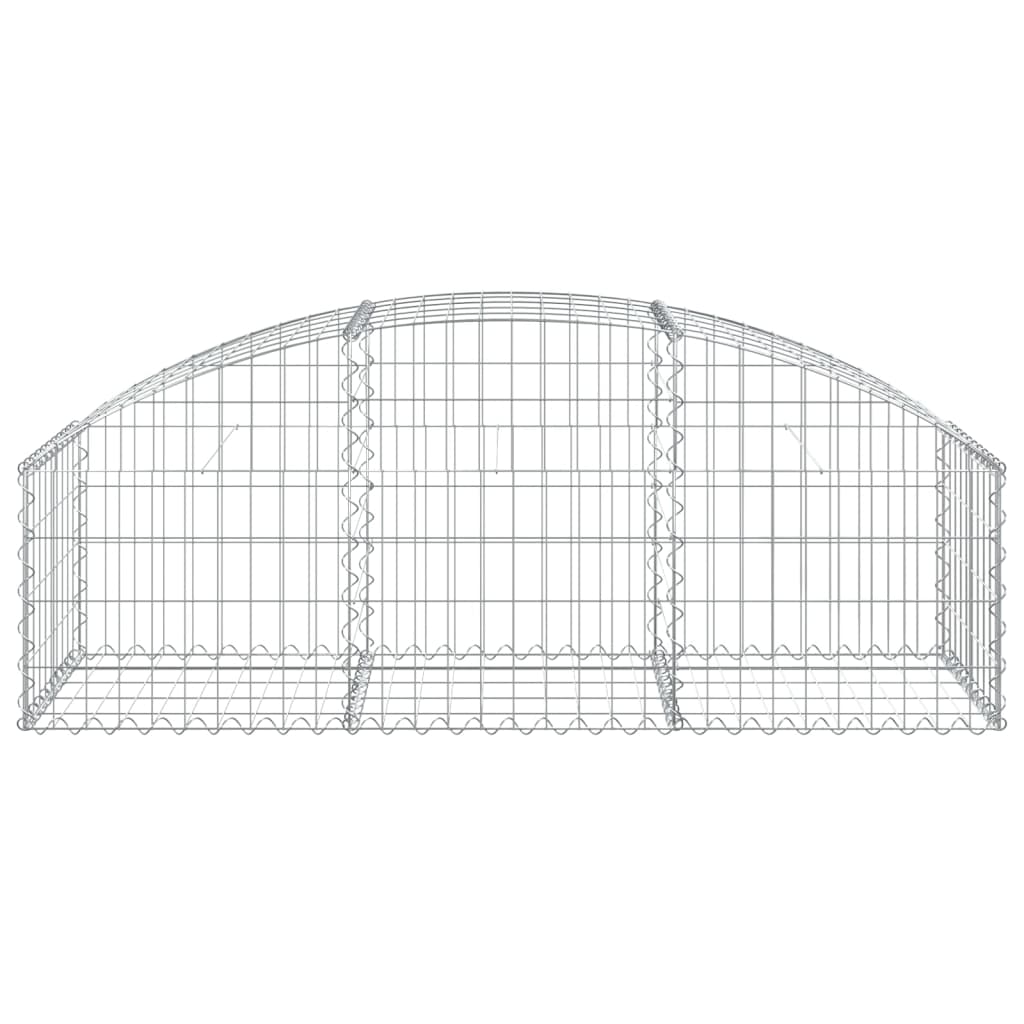 vidaXL Arched Gabion Basket 59.1"x19.7"x15.7"/23.6" Galvanized Iron