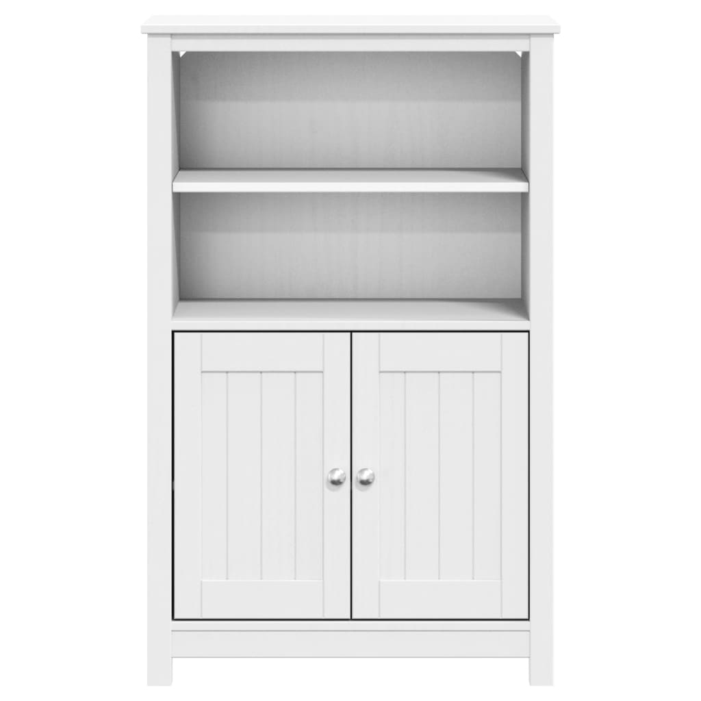 vidaXL Bathroom Cabinet BERG White 27.4"x13.4"x43.3" Solid Wood Pine