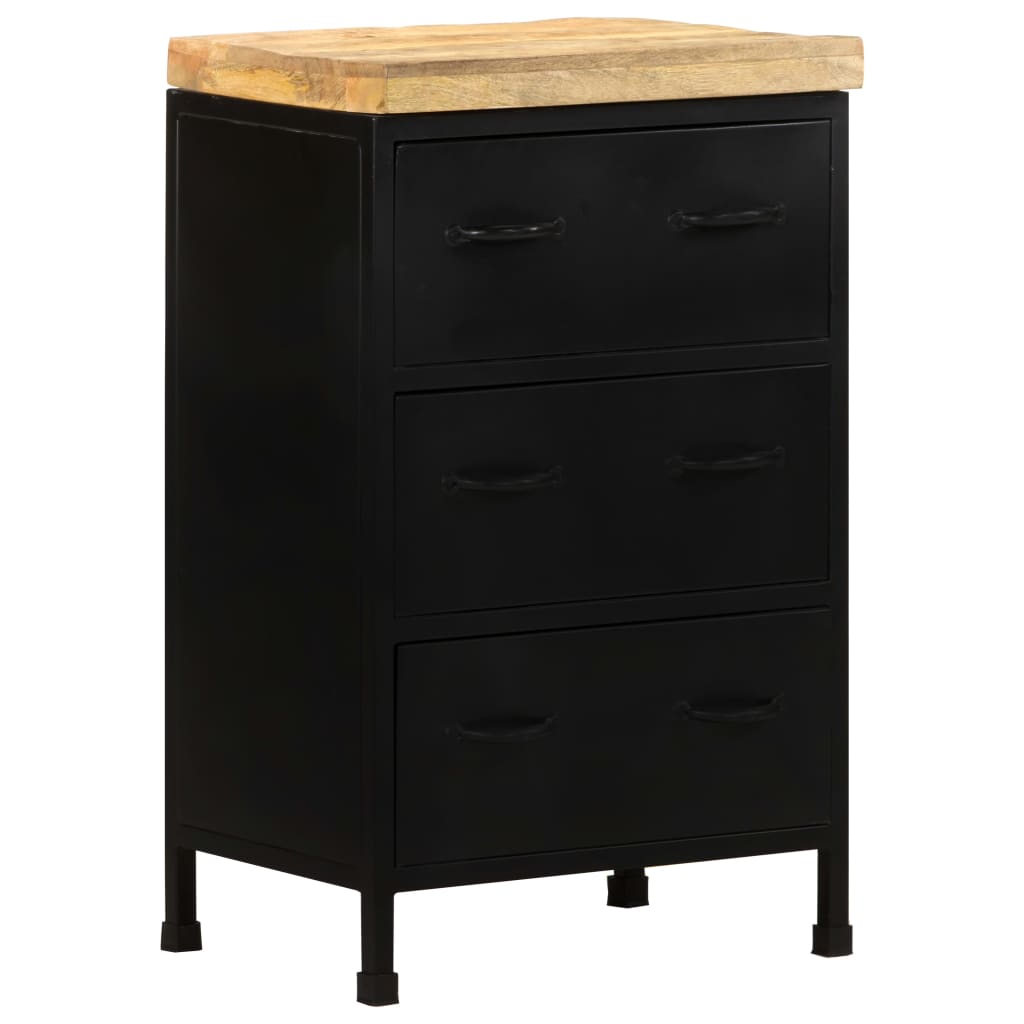 vidaXL Sideboard 18.5"x13.8"x29.9" Rough Mango Wood