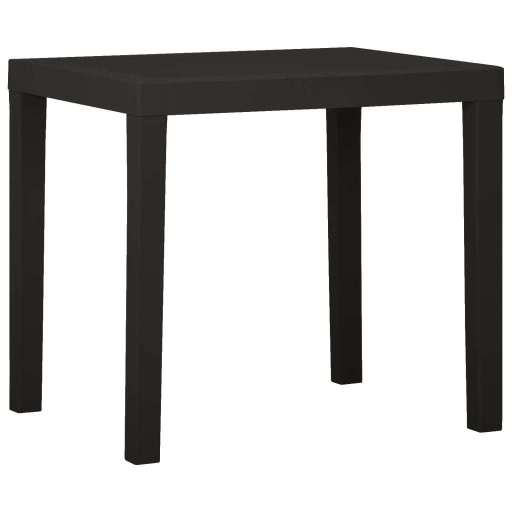 vidaXL Patio Table Anthracite 31.1"x25.6"x28.3" Plastic