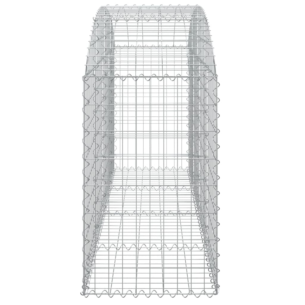 vidaXL Arched Gabion Basket 78.7"x19.7"x31.5"/39.4" Galvanized Iron