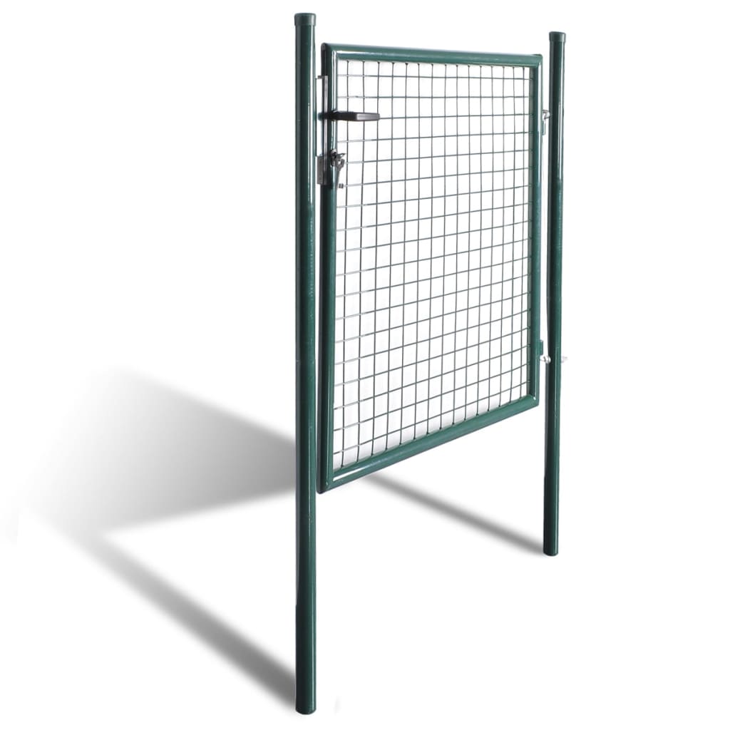 vidaXL Single Door Fence Gate Powder-Coated Steel