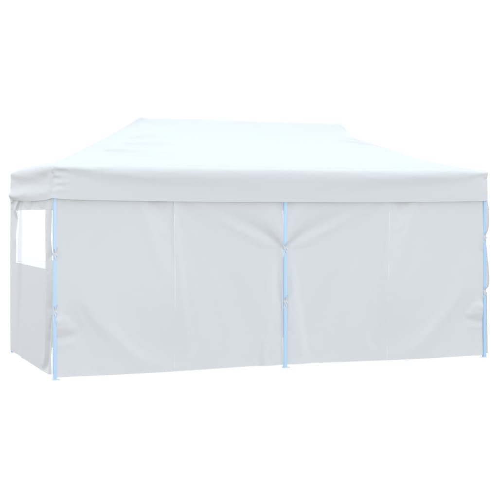 vidaXL Professional Folding Party Tent with 4 Sidewalls 9.8'x19.7' Steel White